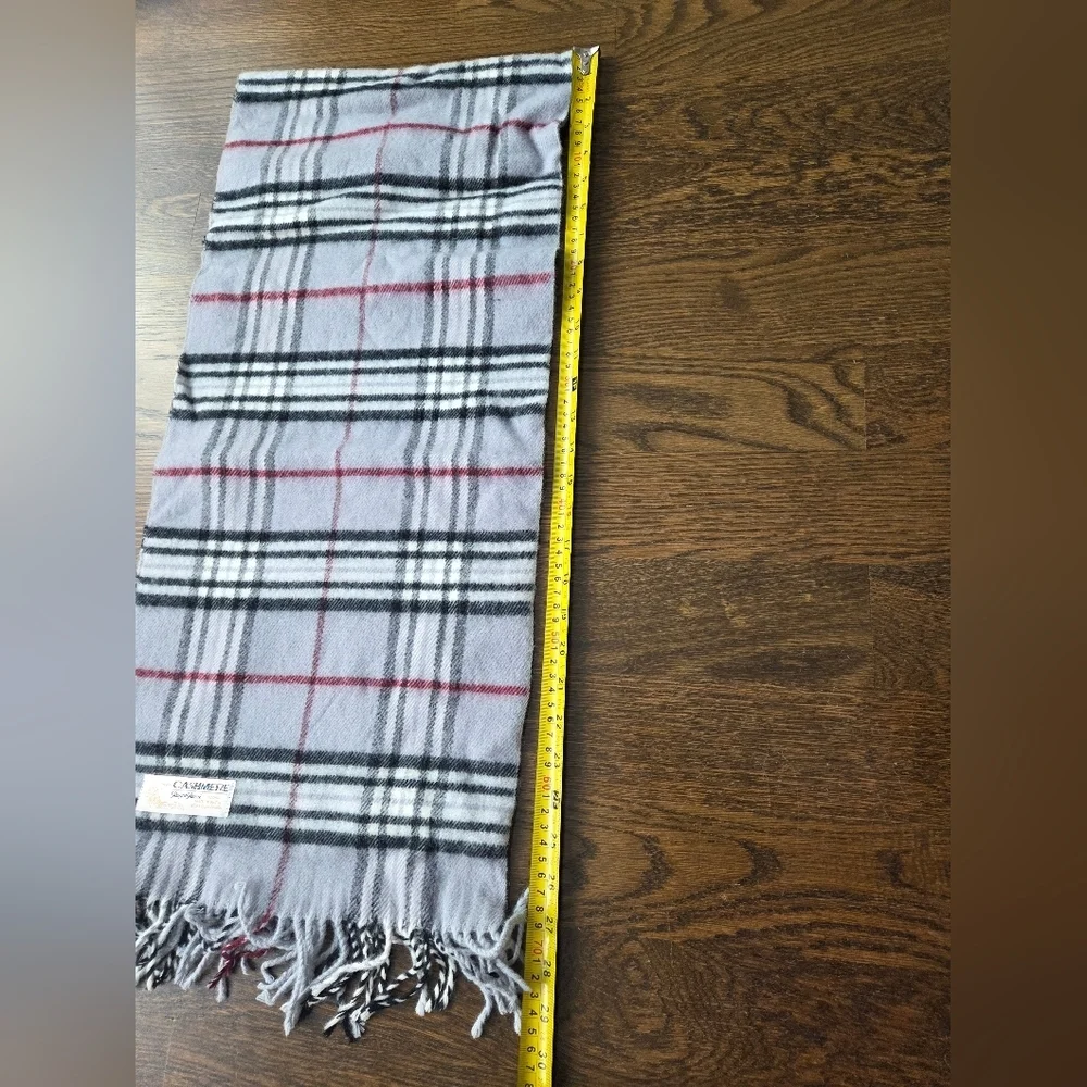 Royal Rossi Cashmere Plaid Fringe Scarf